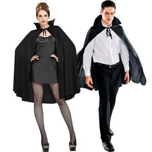 New Amscan Black Cape Deluxe Halloween Costume Accessories for Adults One size